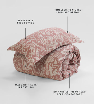 Fern Jacquard 100% Cotton Duvet Cover