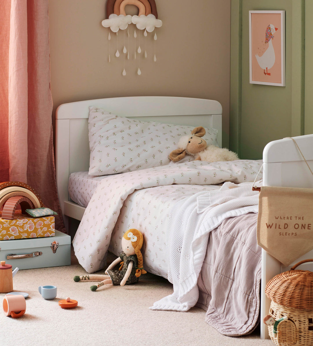 3-Piece Baby Cot Bedding Set - Silver Star