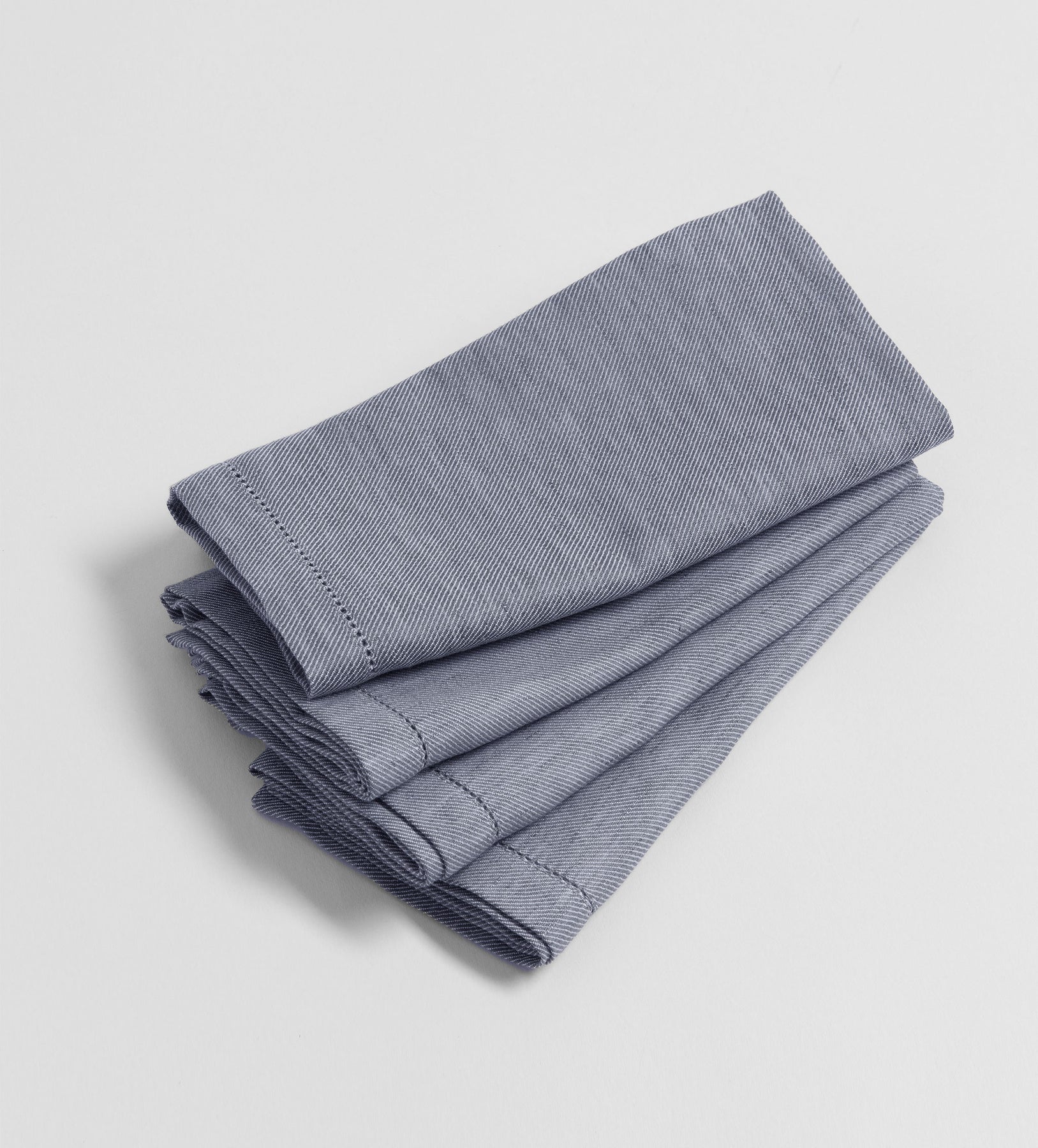 French Blue Cotton Linen Napkins - Set of 4 | Secret Linen Store