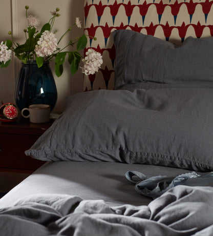 French Blue Super Hero Linen Blend Bed Linen