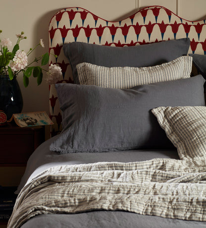 French Blue Super Hero Linen Blend Bed Linen
