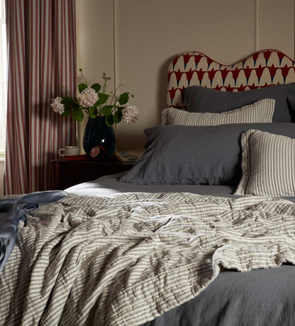 French Blue Super Hero Linen Blend Bed Linen