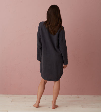 Graphite 100% Linen Nightwear