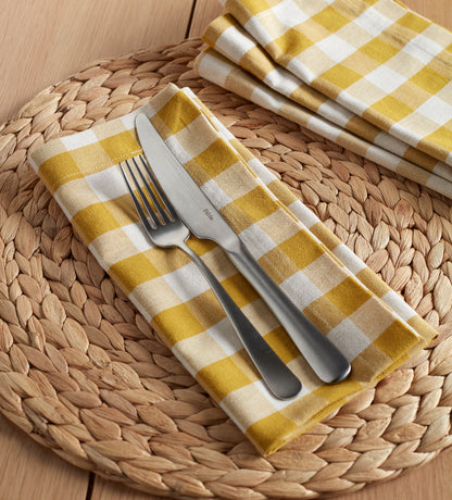 Saffron Heidi 100% Organic Cotton Napkins - Set of 4