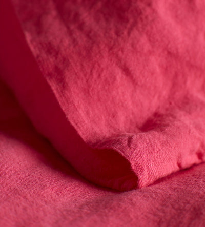 Hot Pink 100% Linen Duvet Cover