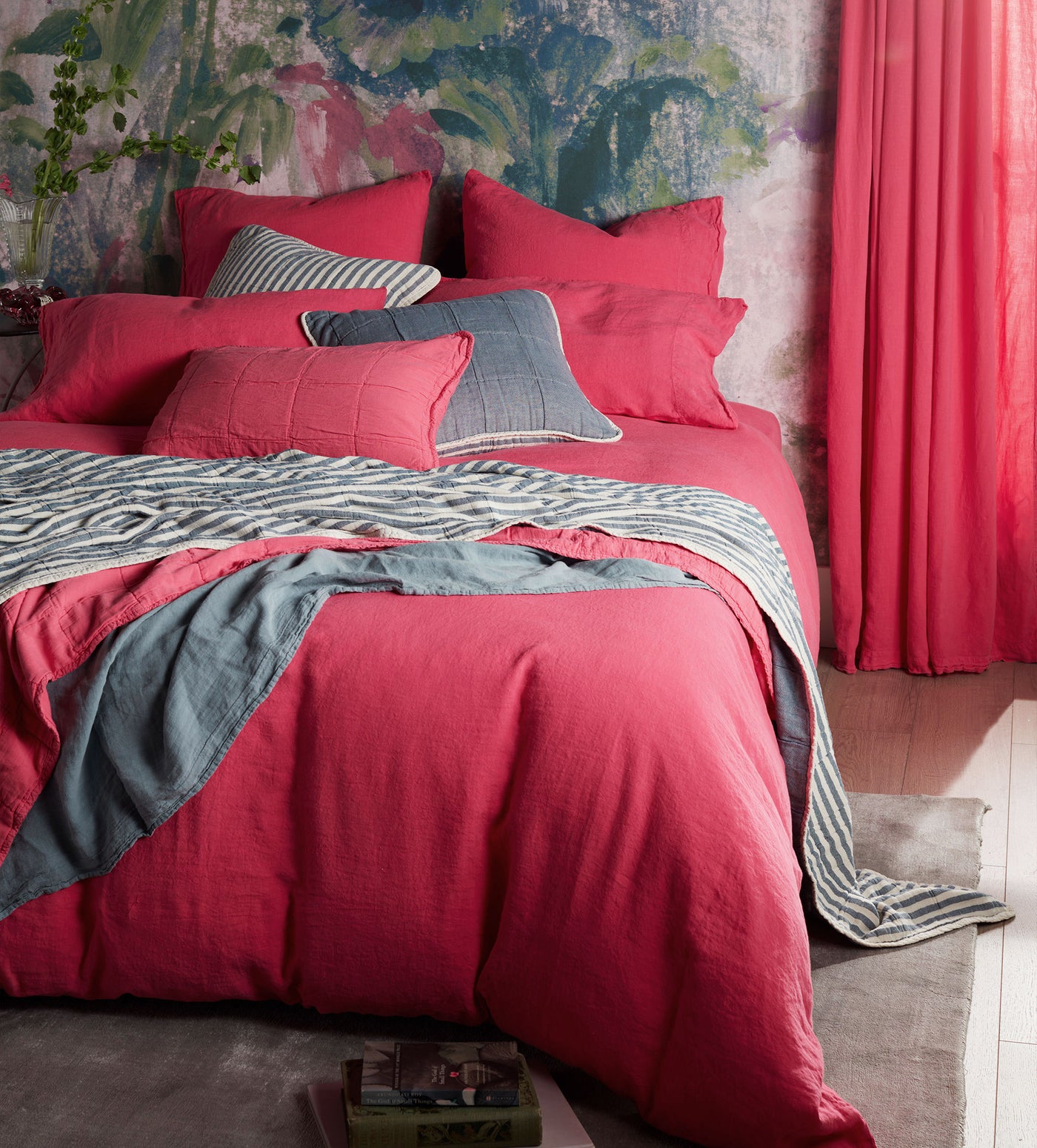Hot Pink 100 Linen Bed Linen Secret Linen Store
