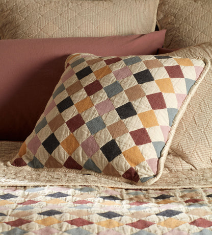 Harley 100% Organic Cotton Quilted Cushion Cover