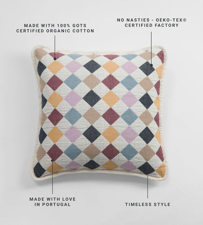 Harley 100% Organic Cotton Quilted Cushion Cover