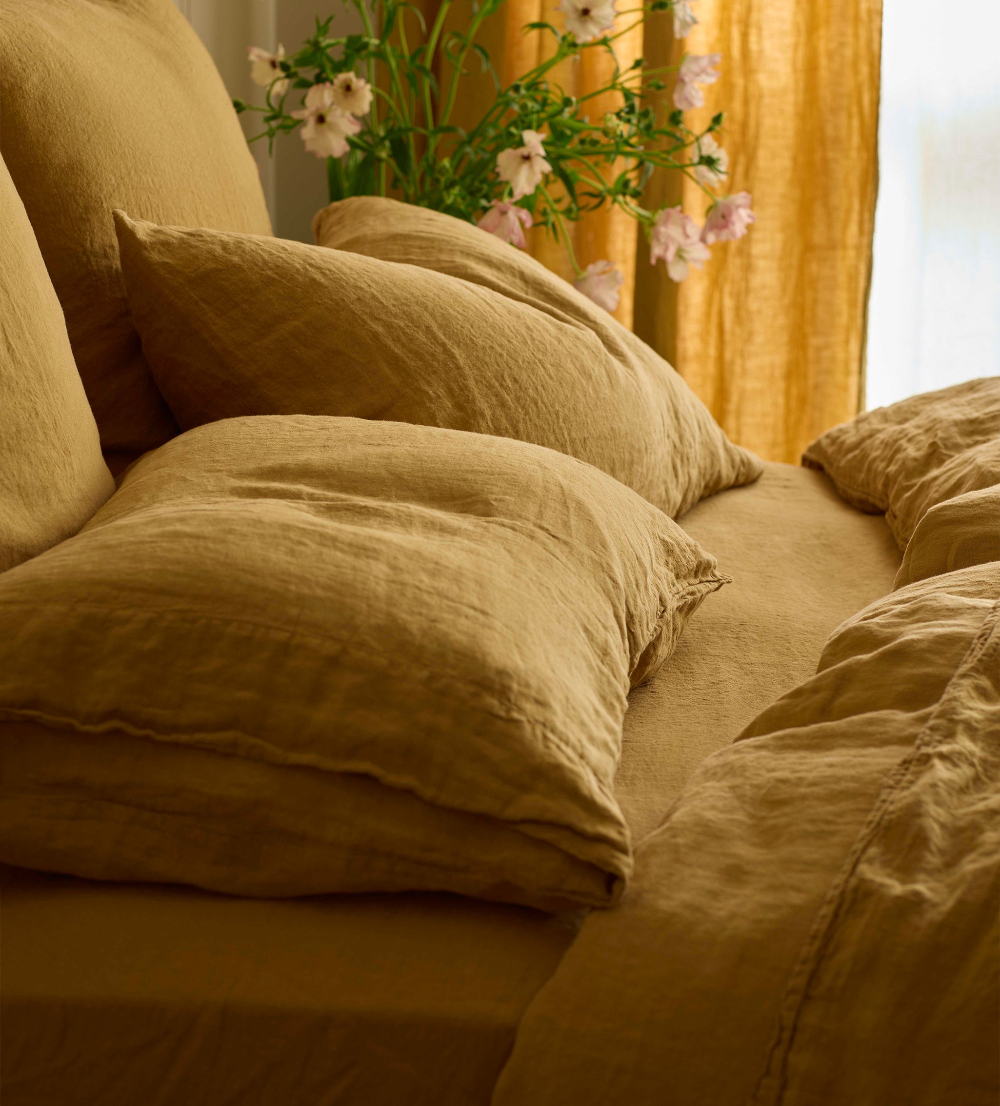 Honey 100% Linen Bed Linen