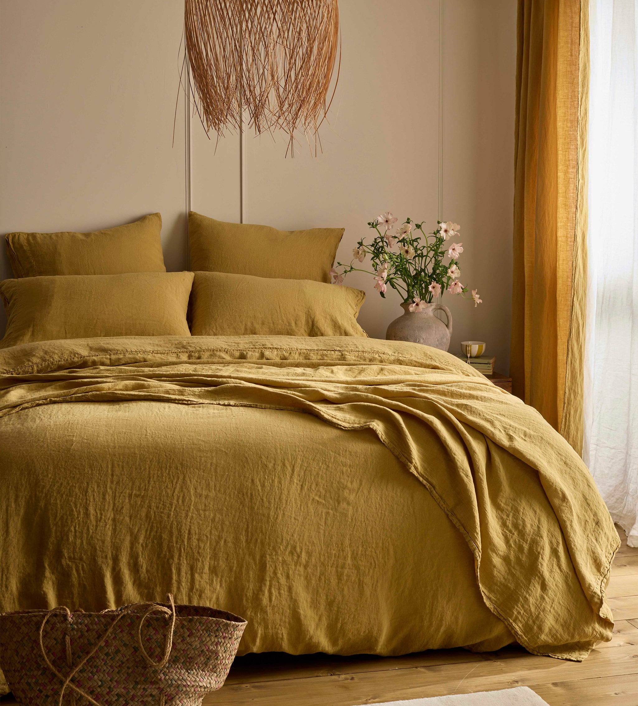 Honey 100% Linen Bed Linen