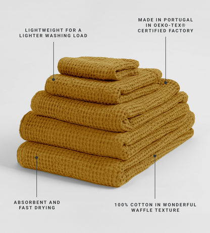 Honey 100% Organic Cotton Waffle Towel