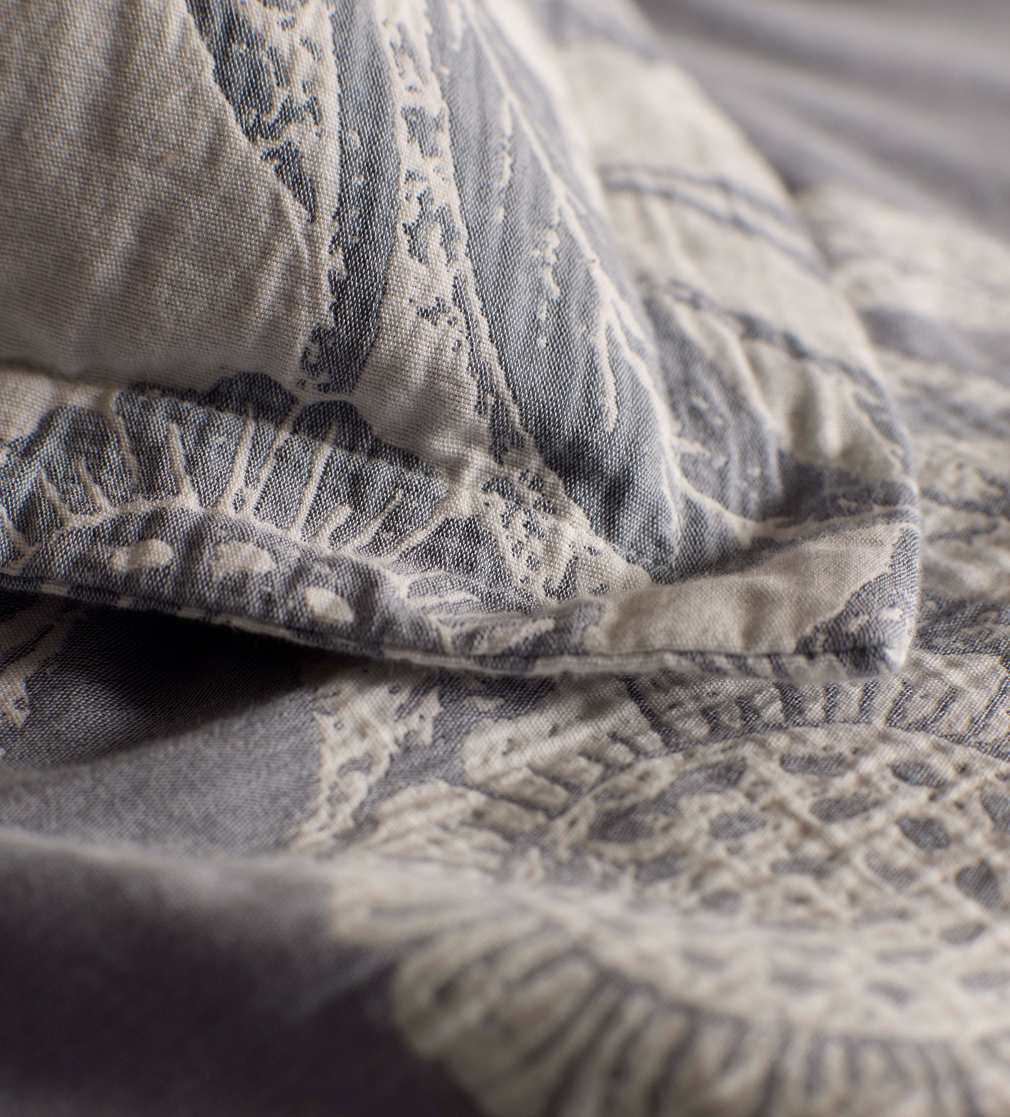French Blue Iona 100% Cotton Cushion Cover