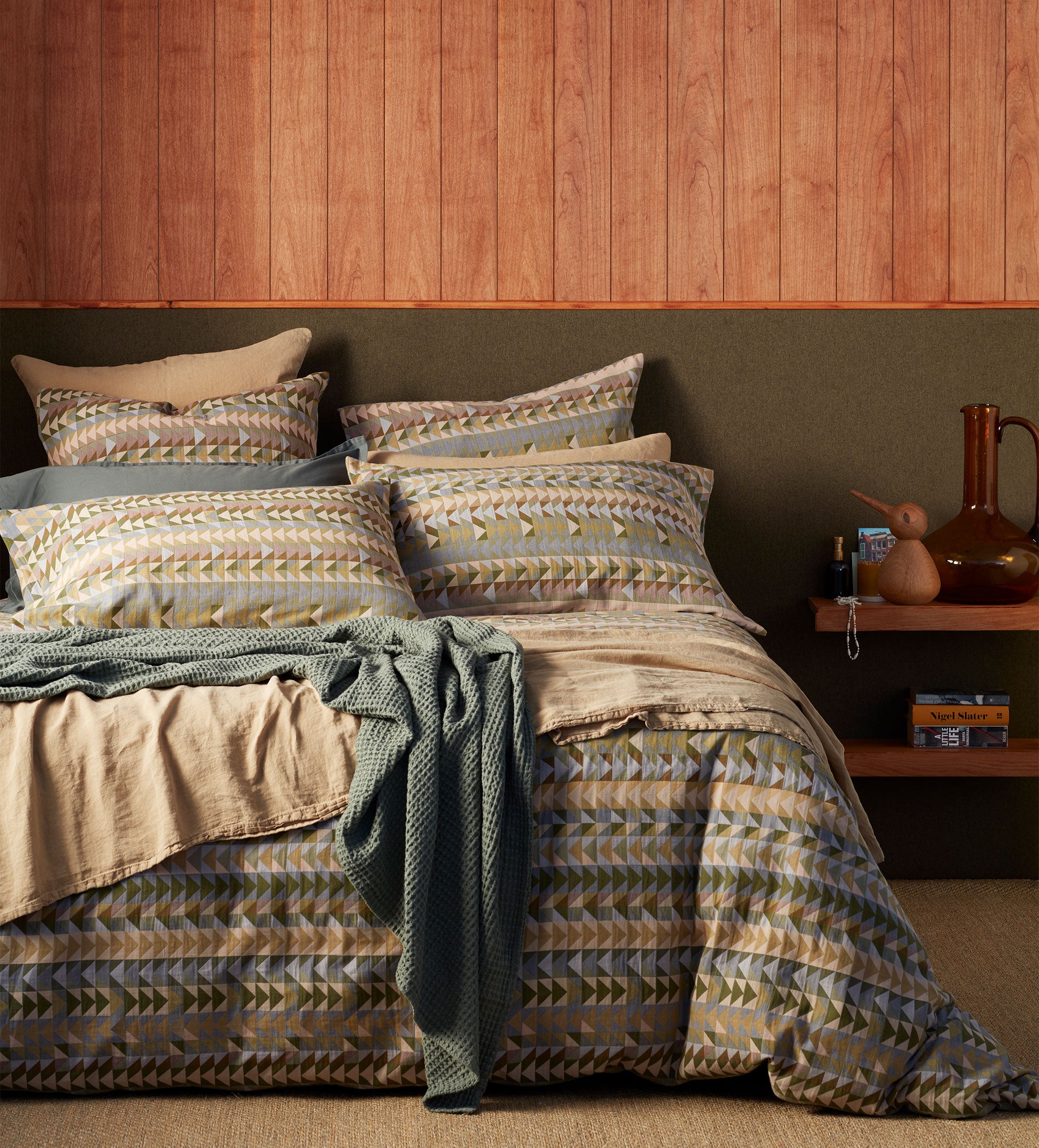 Green Jude 100% Cotton  Duvet Cover
