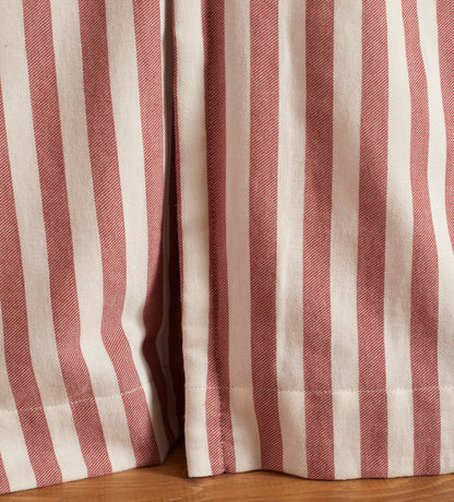 Judy Red Stripe 100% Organic Cotton Valance
