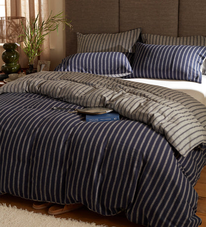 Louie Stripe Brushed 100% Organic Cotton Pillowcase