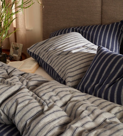 Louie Stripe Brushed 100% Organic Cotton Pillowcase