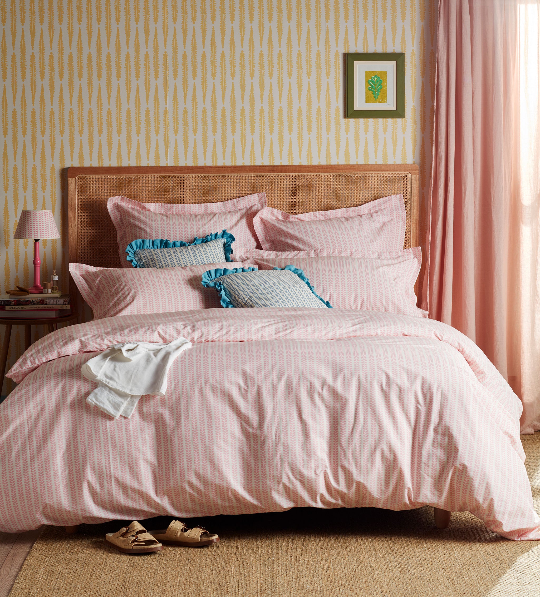 Molly Mahon Pink Bindi 100% Cotton Duvet Cover