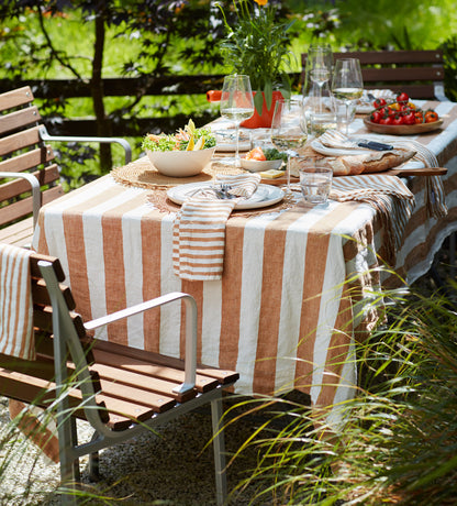 Amber Cora 100% Linen Tablecloth