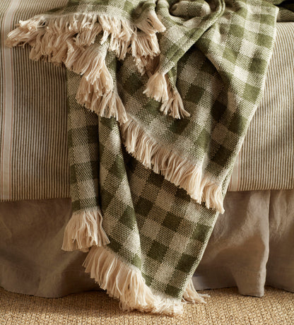 Margot Gingham 100% Cotton Throw