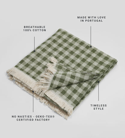 Margot Gingham 100% Cotton Throw