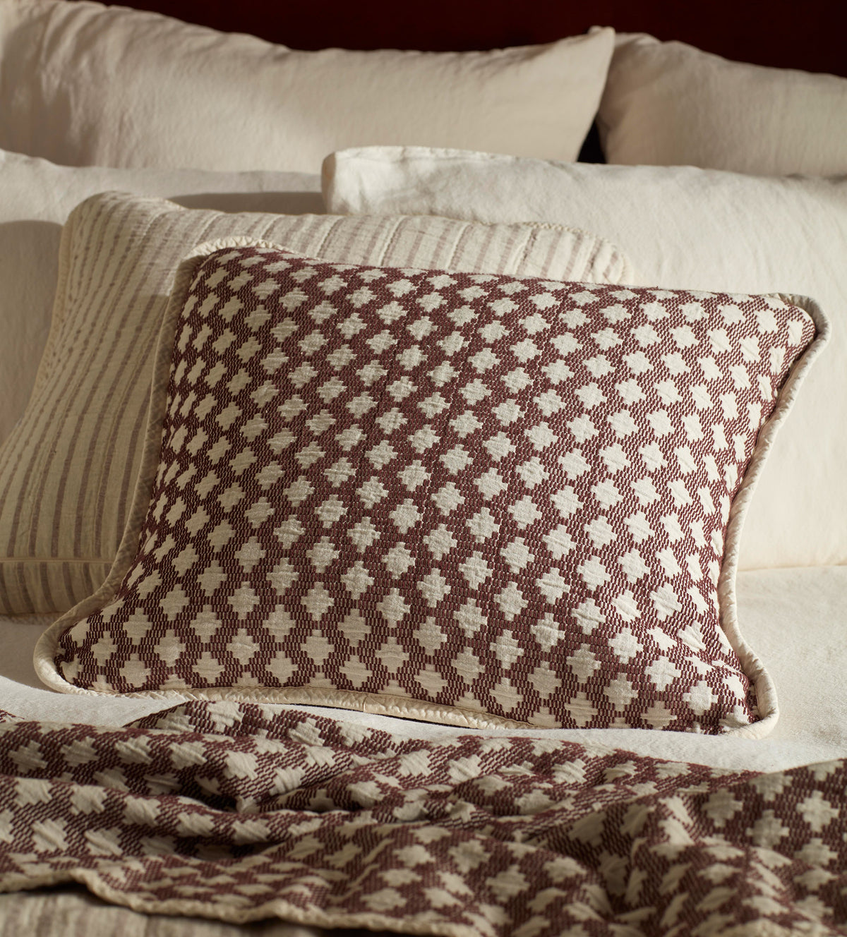 Maya 100% Cotton Quilted Cushion Cover