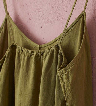 Moss Green 100% Linen Nightwear