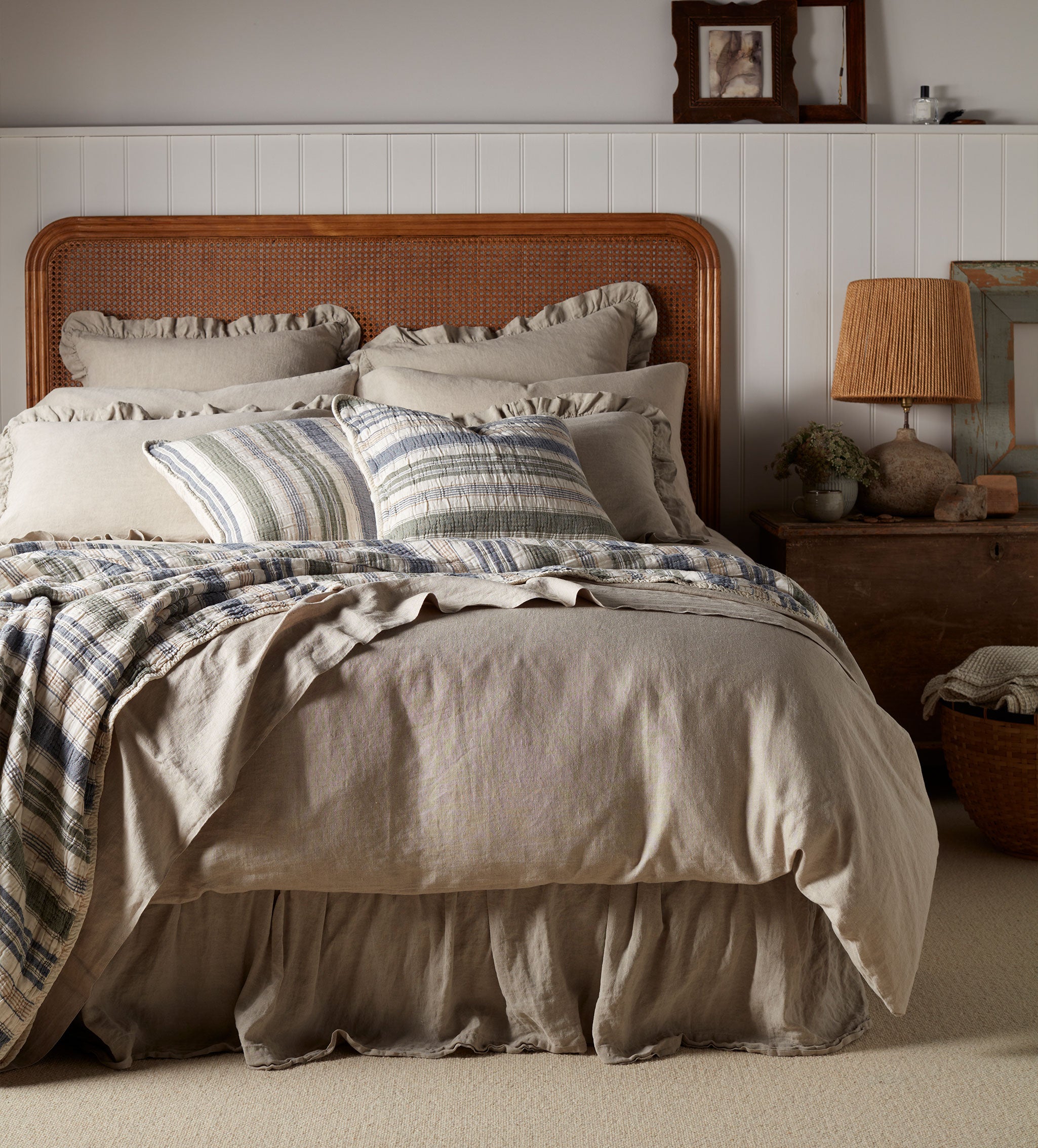 Natural Frill 100% Linen Bed Linen
