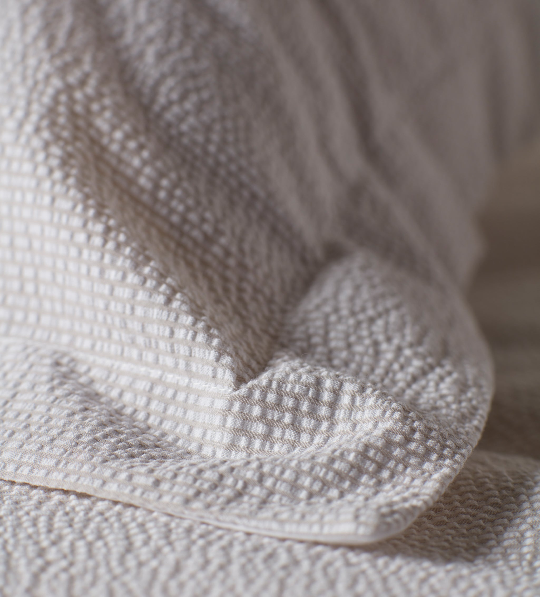 Natural Seersucker Stripe 100% Cotton Duvet Cover