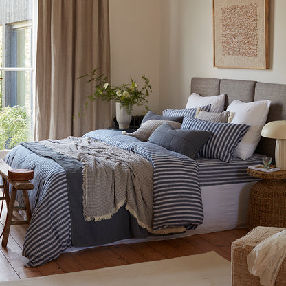 French Blue Fred Brushed 100% Cotton Duvet Cover