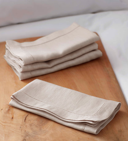 Natural Cotton Linen Napkins - Set of 4