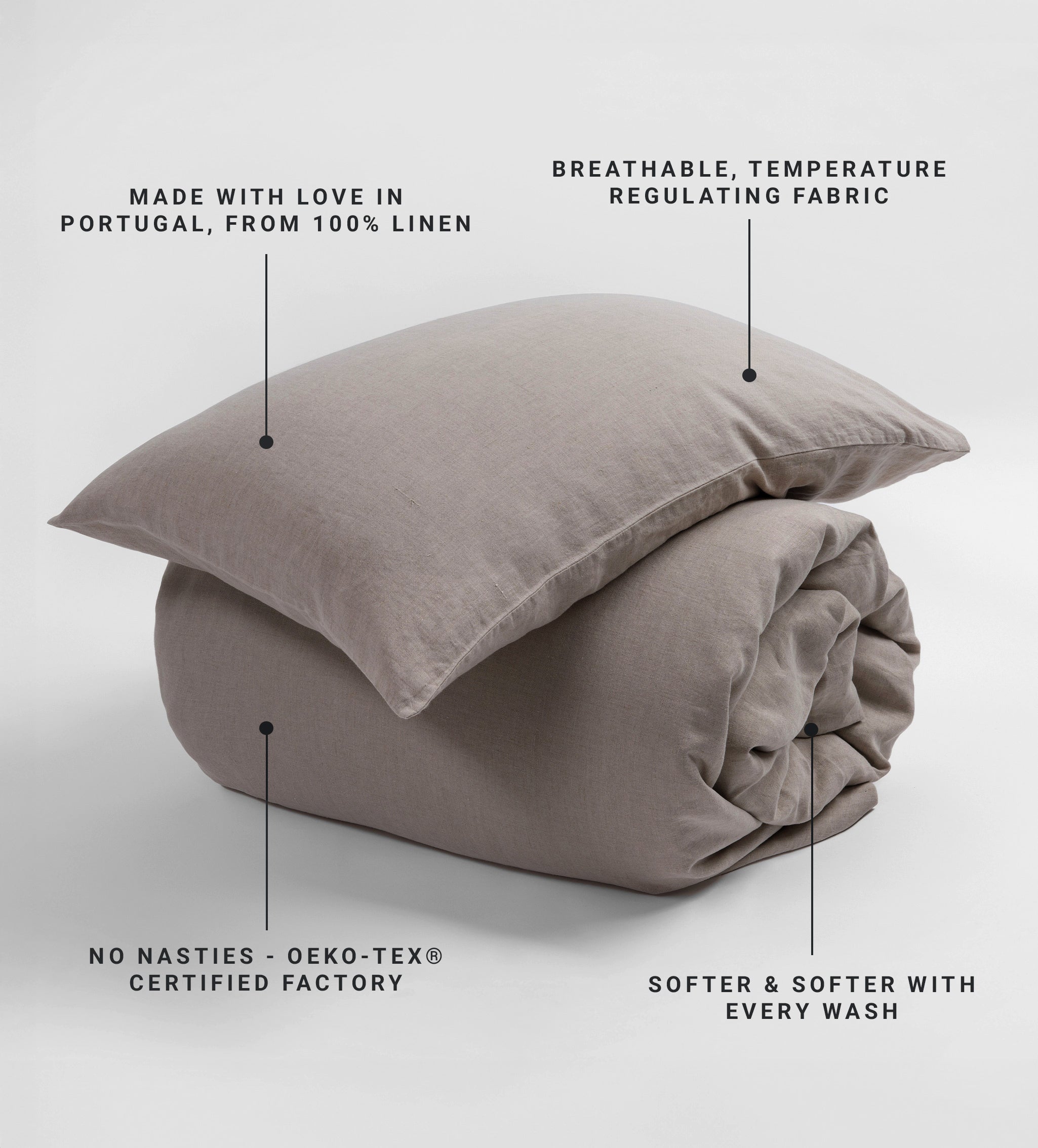 Natural 100% Linen Bed Linen