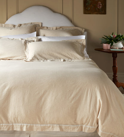 Natural Charlotte Cotton Linen Bed Linen