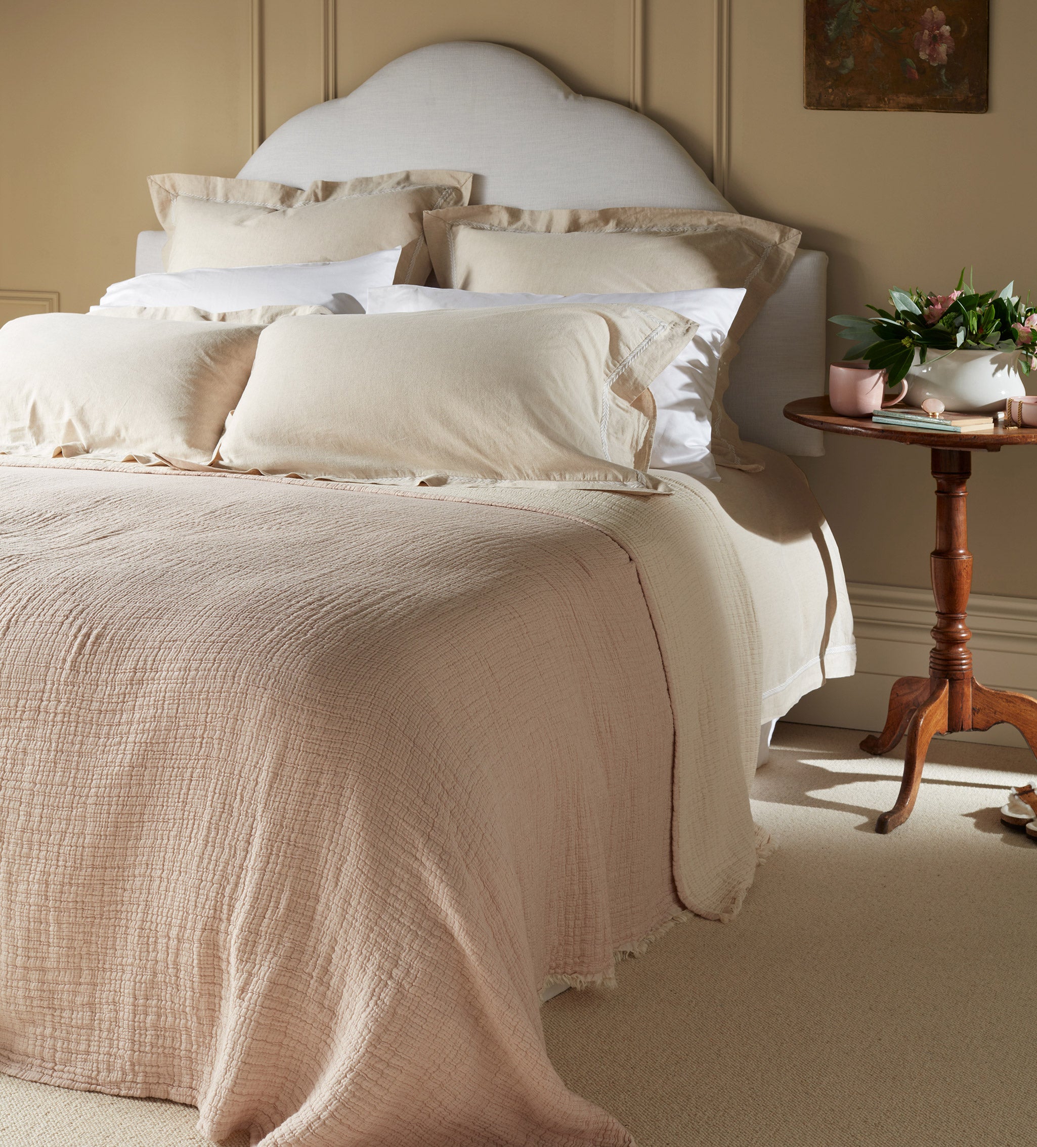 Natural Charlotte Cotton Linen Bed Linen