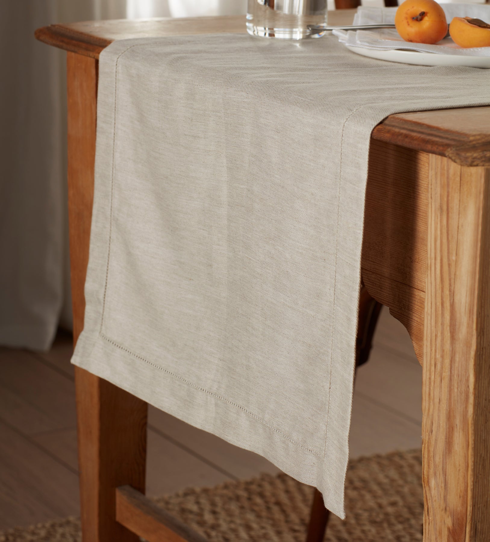 Natural Twill Cotton Linen Table Runner | Secret Linen Store