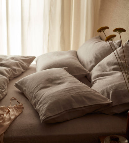Natural Brushed 100% Linen Bed Linen