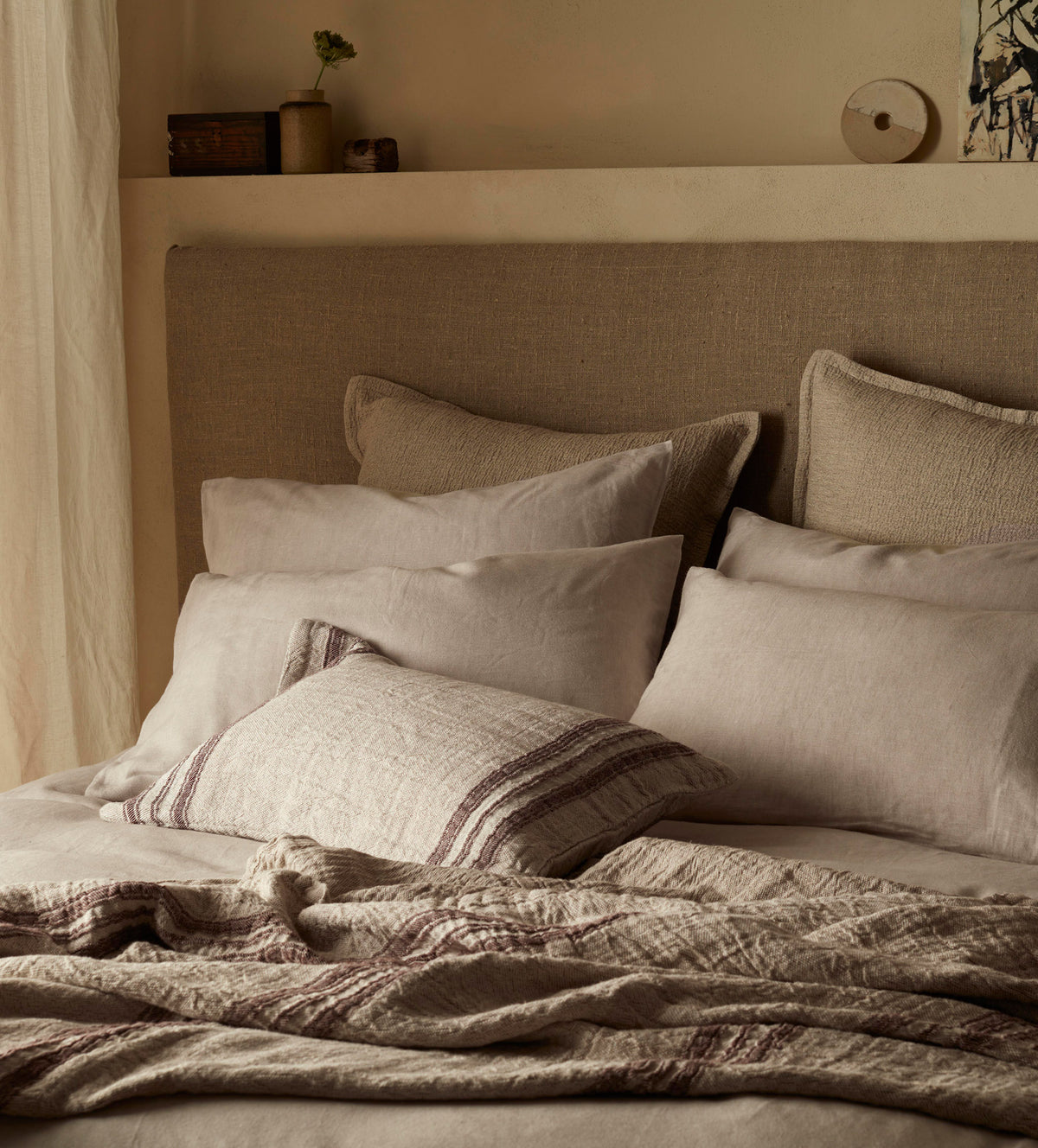 Natural Brushed 100% Linen Bed Linen