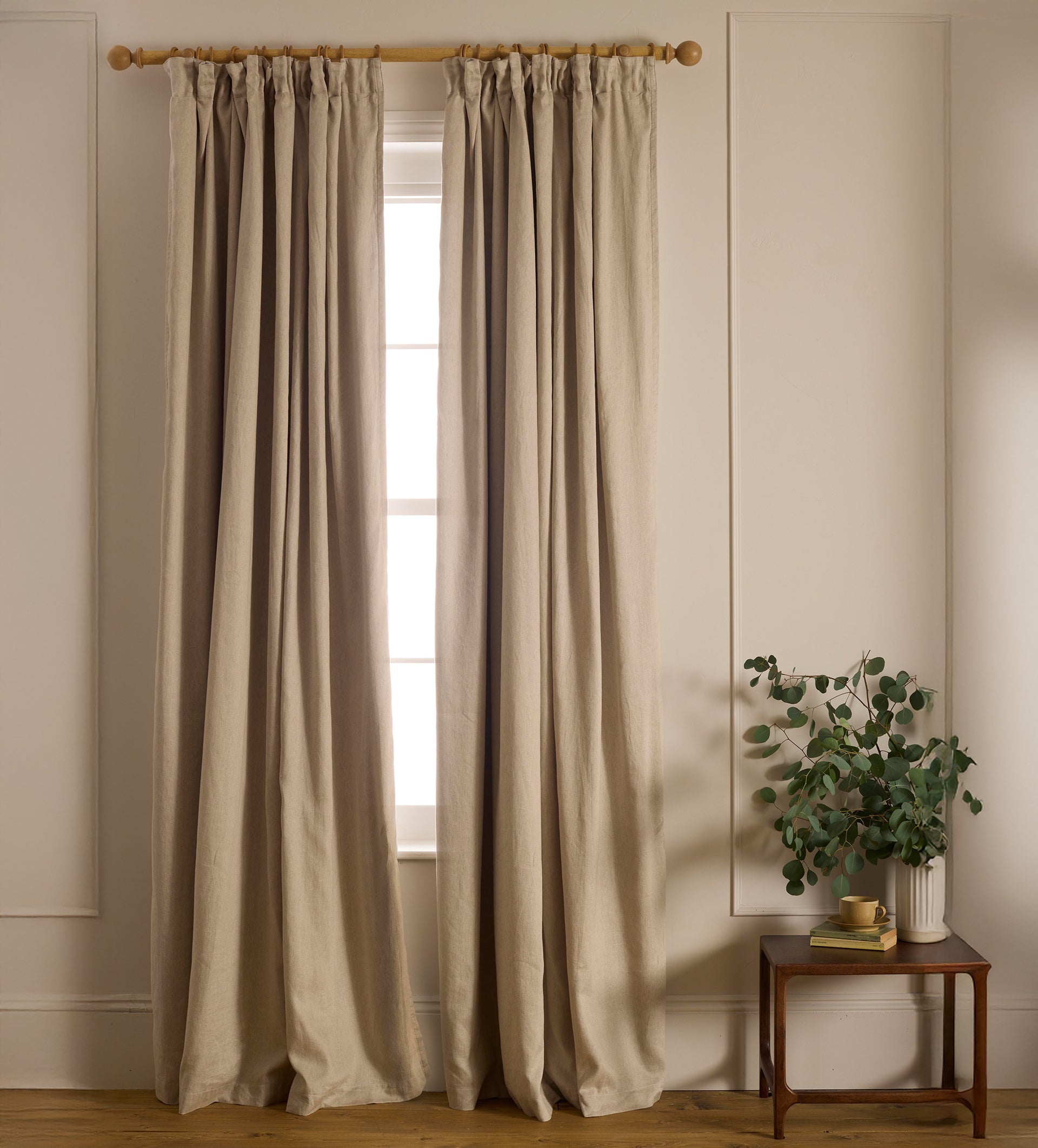 Twill Cotton Blackout Pencil Pleat Curtains