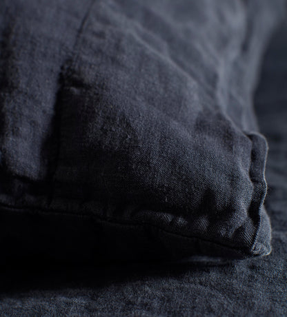 Navy Blue 100% Linen Duvet Cover