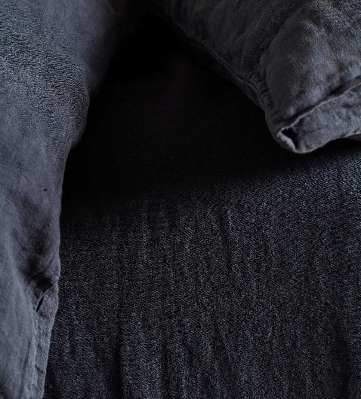 Navy Blue 100% Linen Fitted Sheet