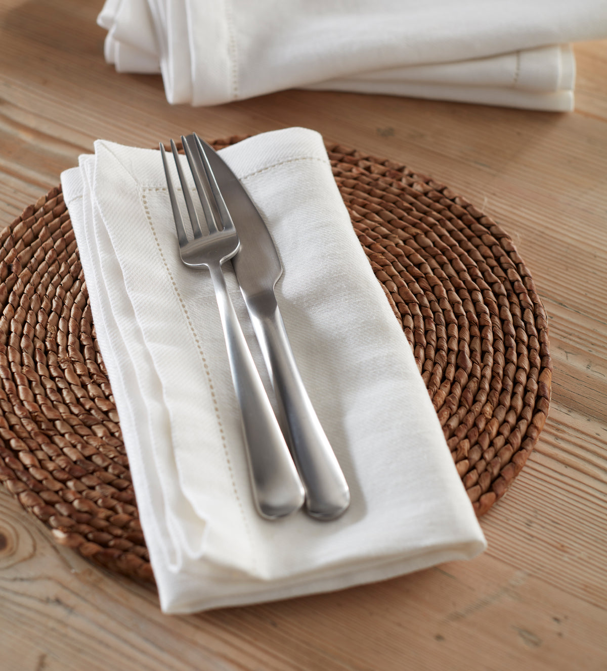 Off White Cotton Napkins Set 4