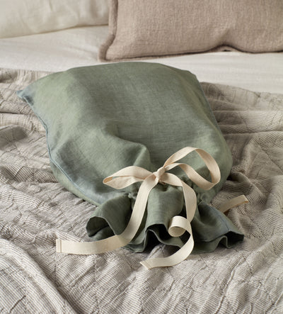 Olive Green Bobby Cotton Linen Storage Bag
