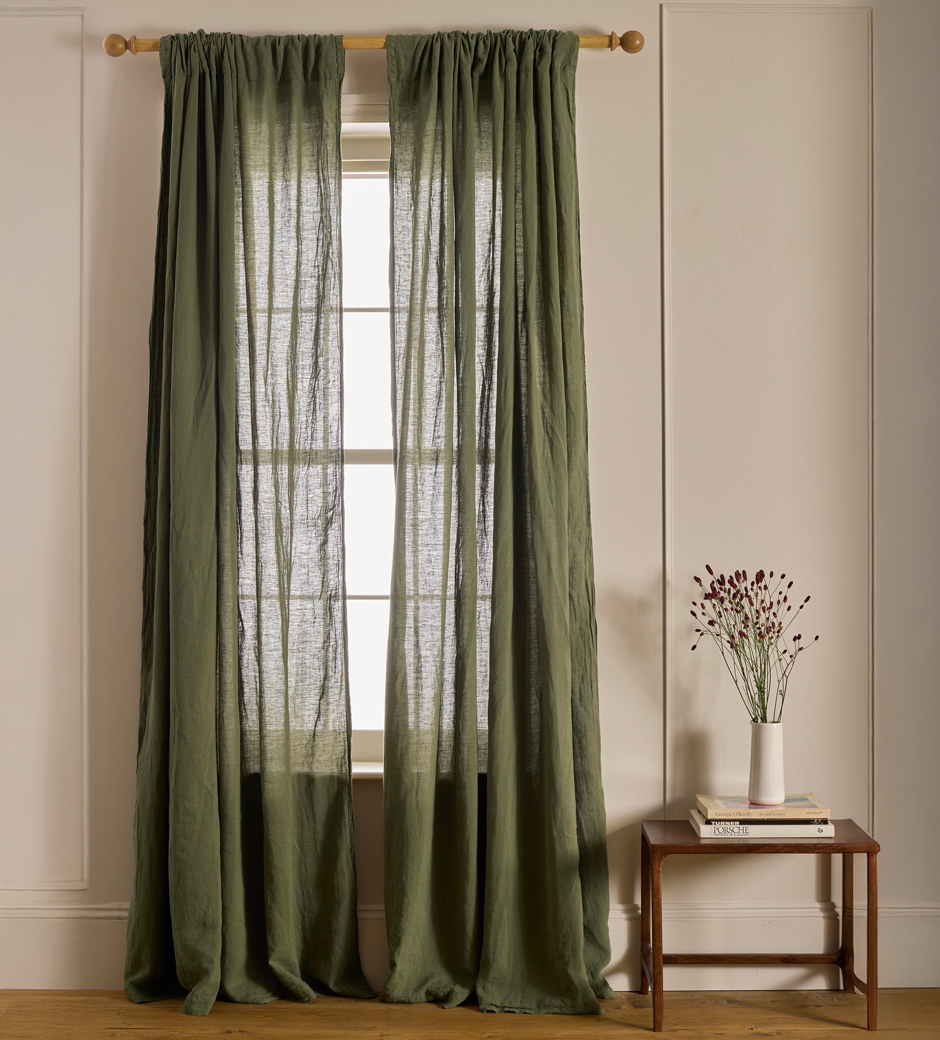 Olive Green 100% Loop Top Curtain