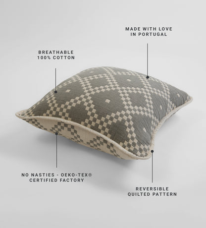 Olive Green Jodie 100% Cotton Cushion Cover
