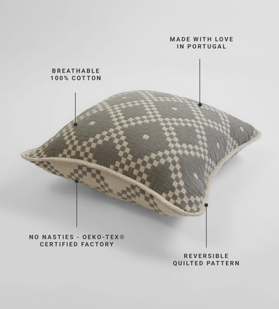 Olive Green Jodie 100% Cotton Cushion Cover