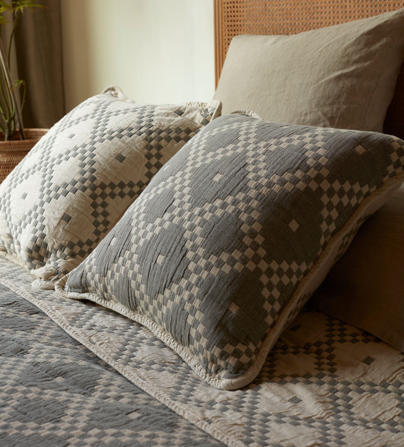 Olive Green Jodie 100% Cotton Cushion Cover