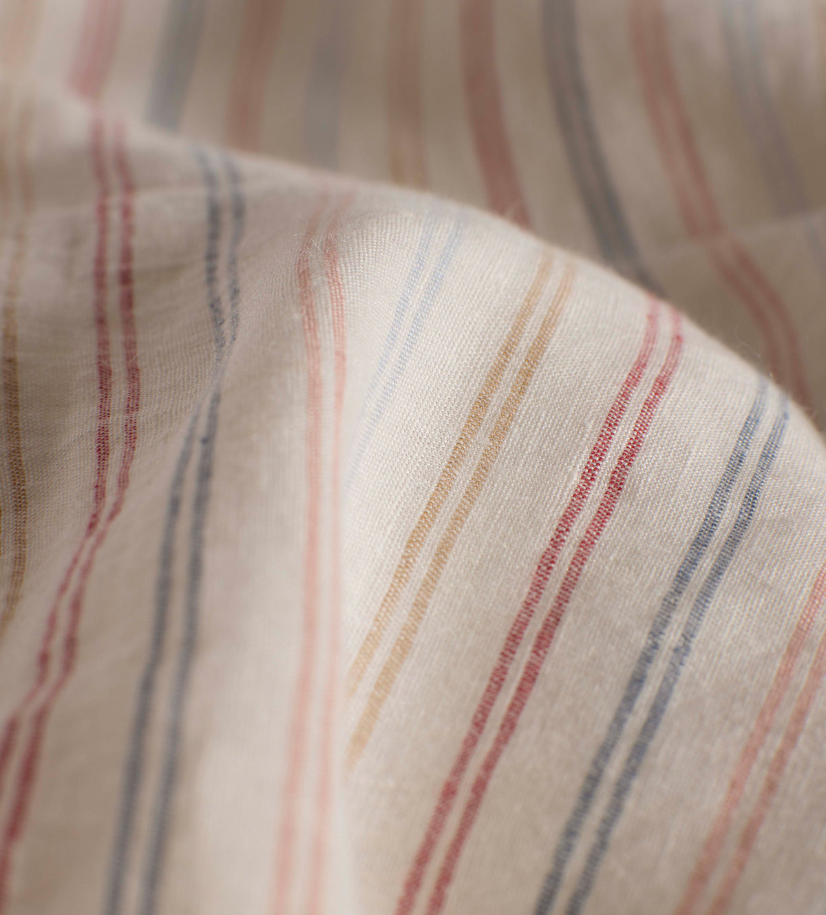 Olivia Stripe 100% Linen Fitted Sheet