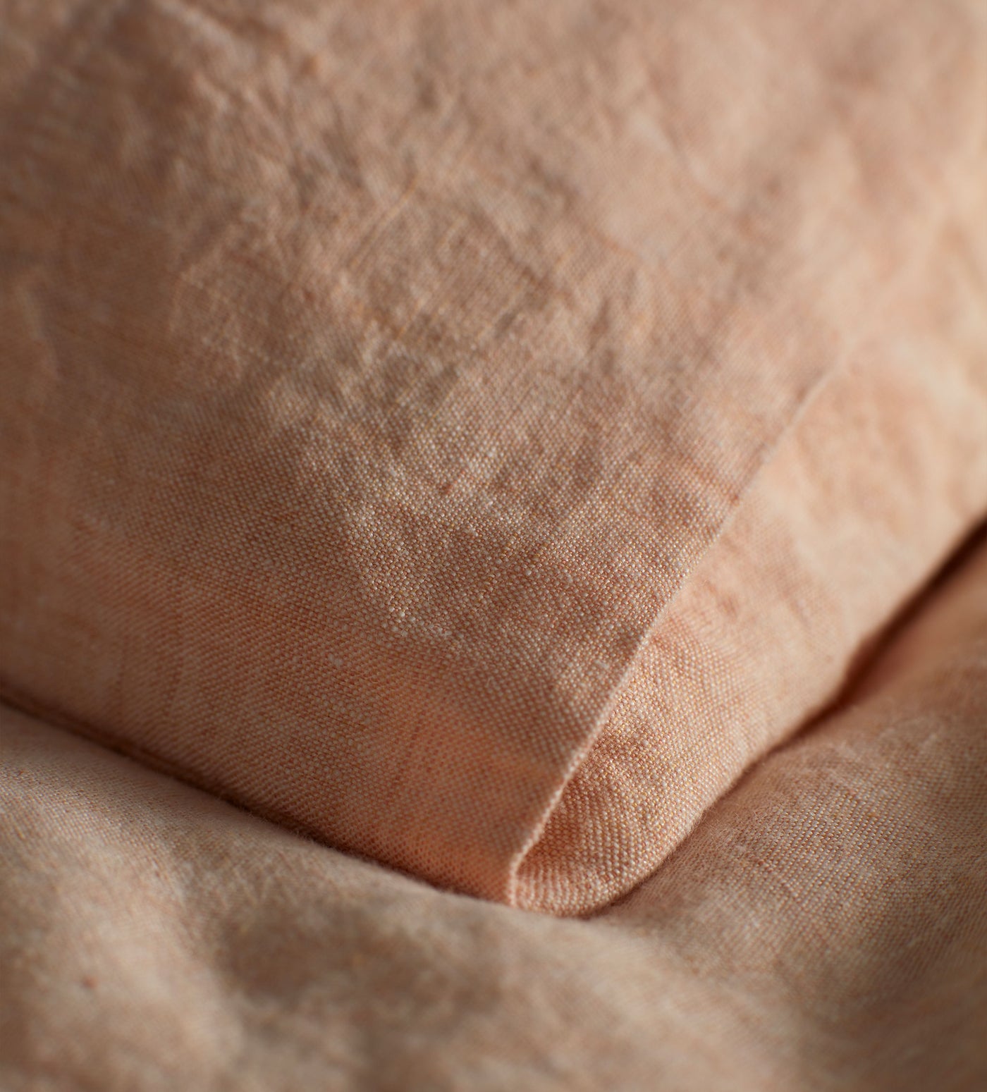 Peach 100% Linen Duvet Cover