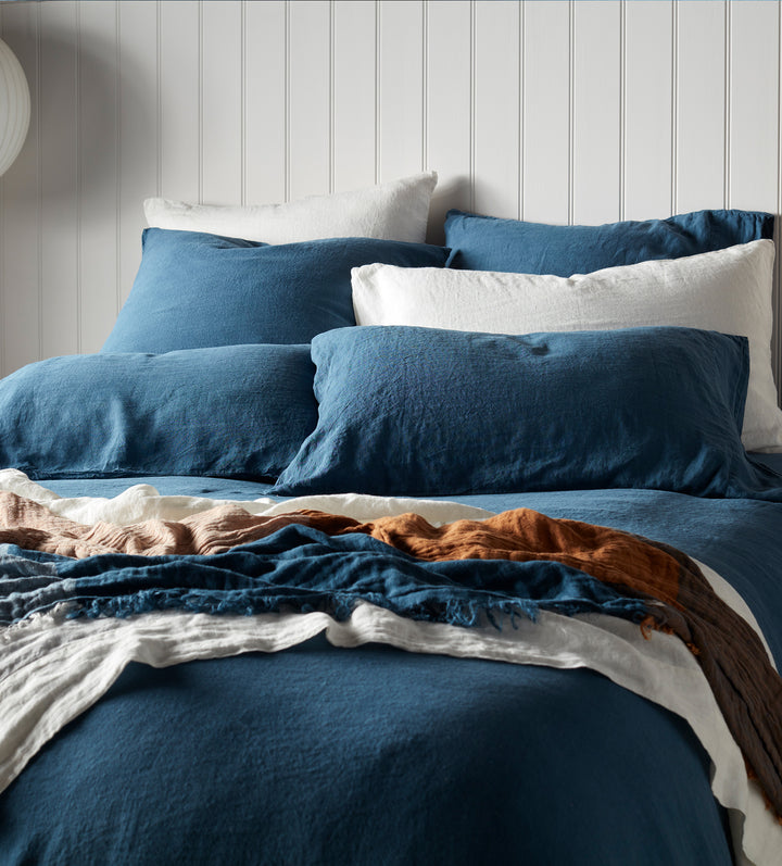 Peacock 100% Linen Pillowcase Secret Linen Store