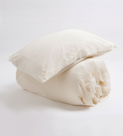 Pia Embroidered 100% Cotton Pillowcase