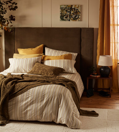 Polly Stripe Brushed 100% Organic Cotton Pillowcase